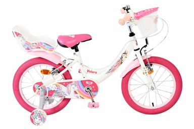 VOLARE Dječji bicikl Unicorn 16", bijeli, dvije ručne kočnice